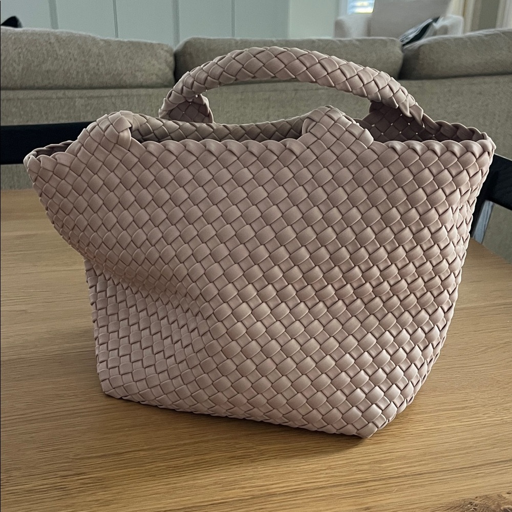 Naghedi Small Woven Tote Bag - Pale Pink